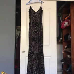 BLACK/ROSE GOLD PROM DRESS